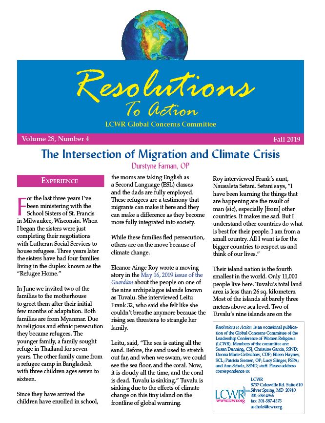 The Intersection of Migration and Climate Crisis | LCWR