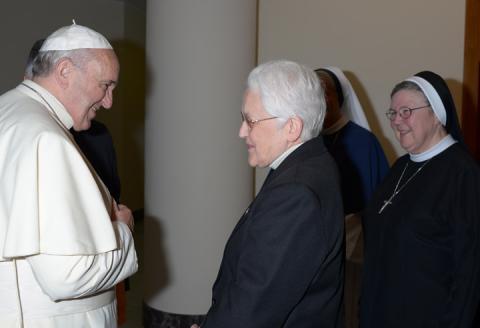 Pope Francis, Sister Sharon, Mother M. Clare