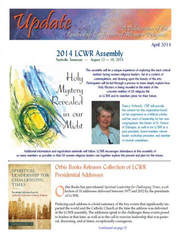 April 2014 LCWR Newsletter