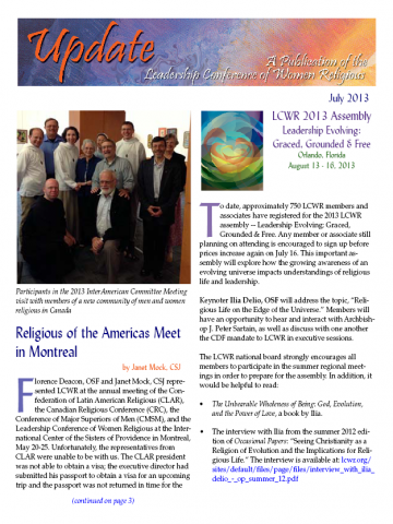 LCWR Newsletter - July 2013