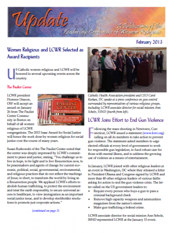LCWR Newsletter - February 2013