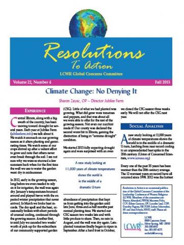 Resolution to Action -- Fall 2013