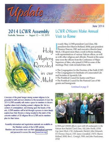 LCWR Newsletter - June 2014