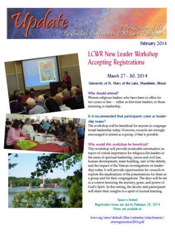 LCWR Newsletter -- February 2014