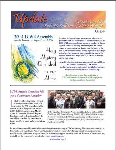 LCWR Newsletter - July 2014