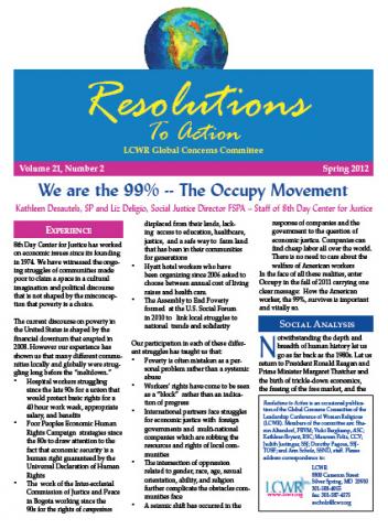 Resolutions to Action Spring 2012