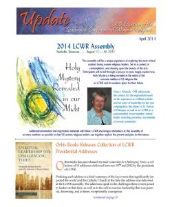 April 2014 LCWR Newsletter