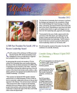 LCWR Newsletter - November 2012