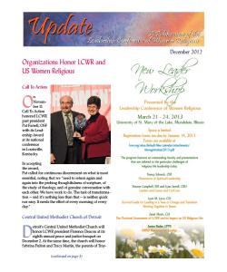 LCWR Newsletter December 2012