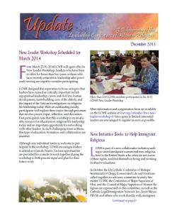 LCWR Newsletter - December 2013