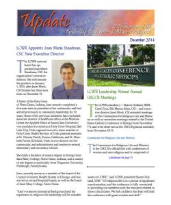 LCWR Newsletter - December 2014