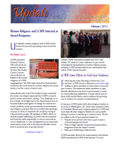 LCWR Newsletter - February 2013