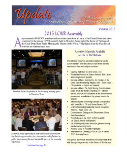 LCWR Newsletter -- October 2015