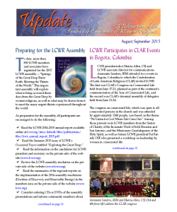 LCWR Newsletter -- August/September 2015